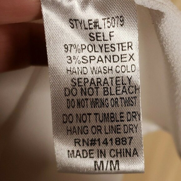 C. Luce Womens White Sleeveless Gauzy Boho Top Medium - Picture 5 of 5